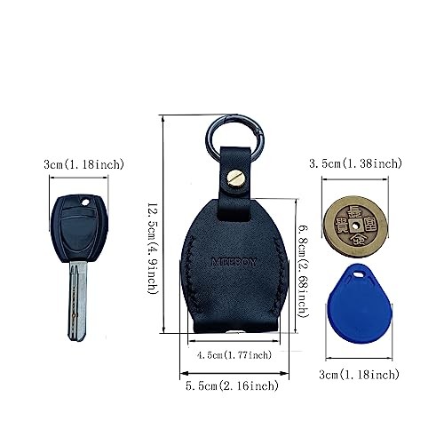 Handmade Key chain Leather Protective Key Holder Large Capacity Black