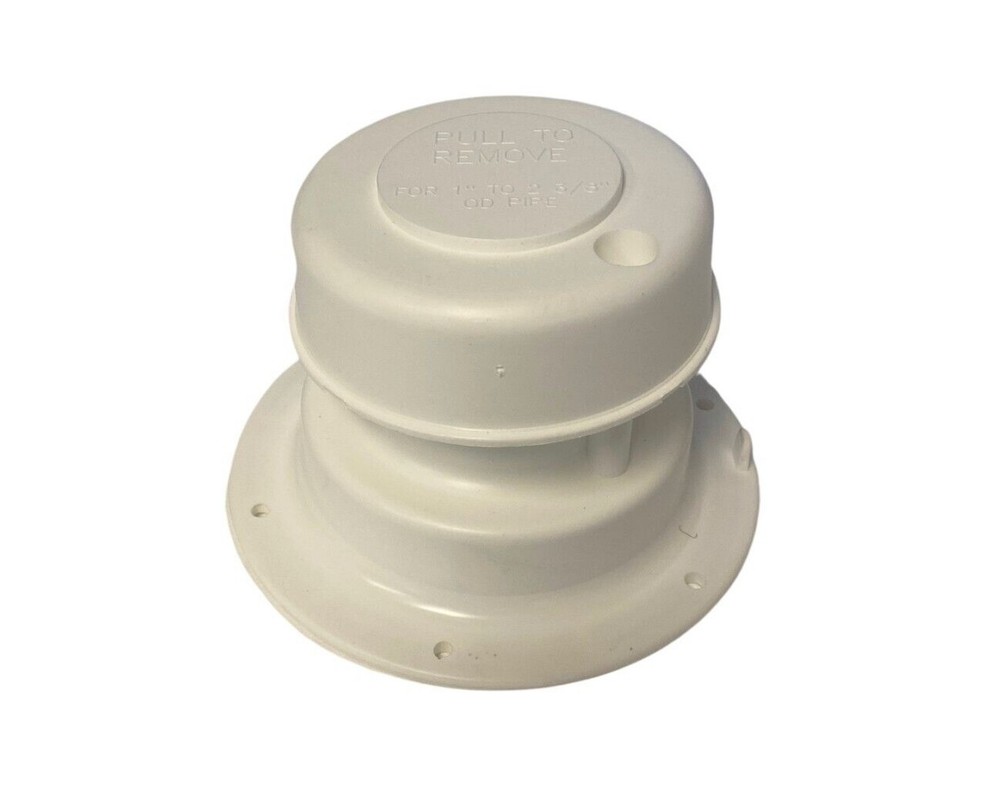 RV Plumbing Vent Cap Plastic White Exhaust Cover