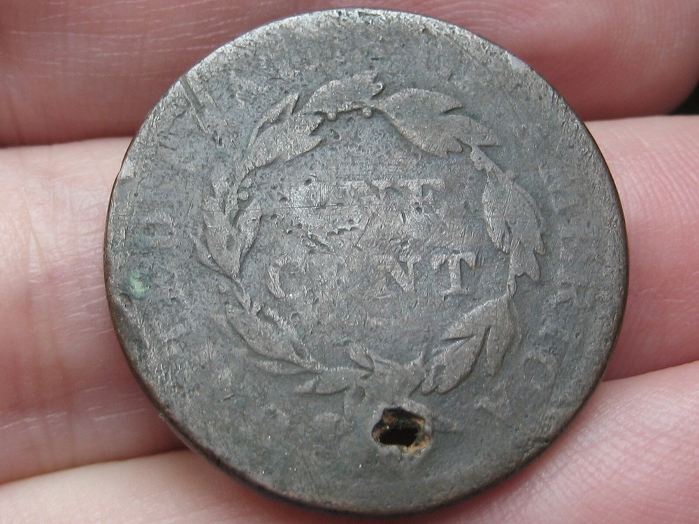 1837 Matron Head Large Cent- About Good Details, Plain Cord, Medium Letters