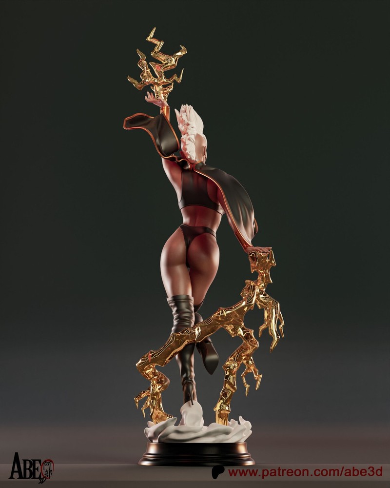 Storm (1) Unpainted 1/6 resin model kit and base abe