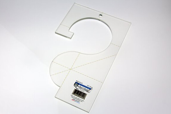 Quilters Rule 1/4" CURLING FEATHER  - 6" X 9.5"