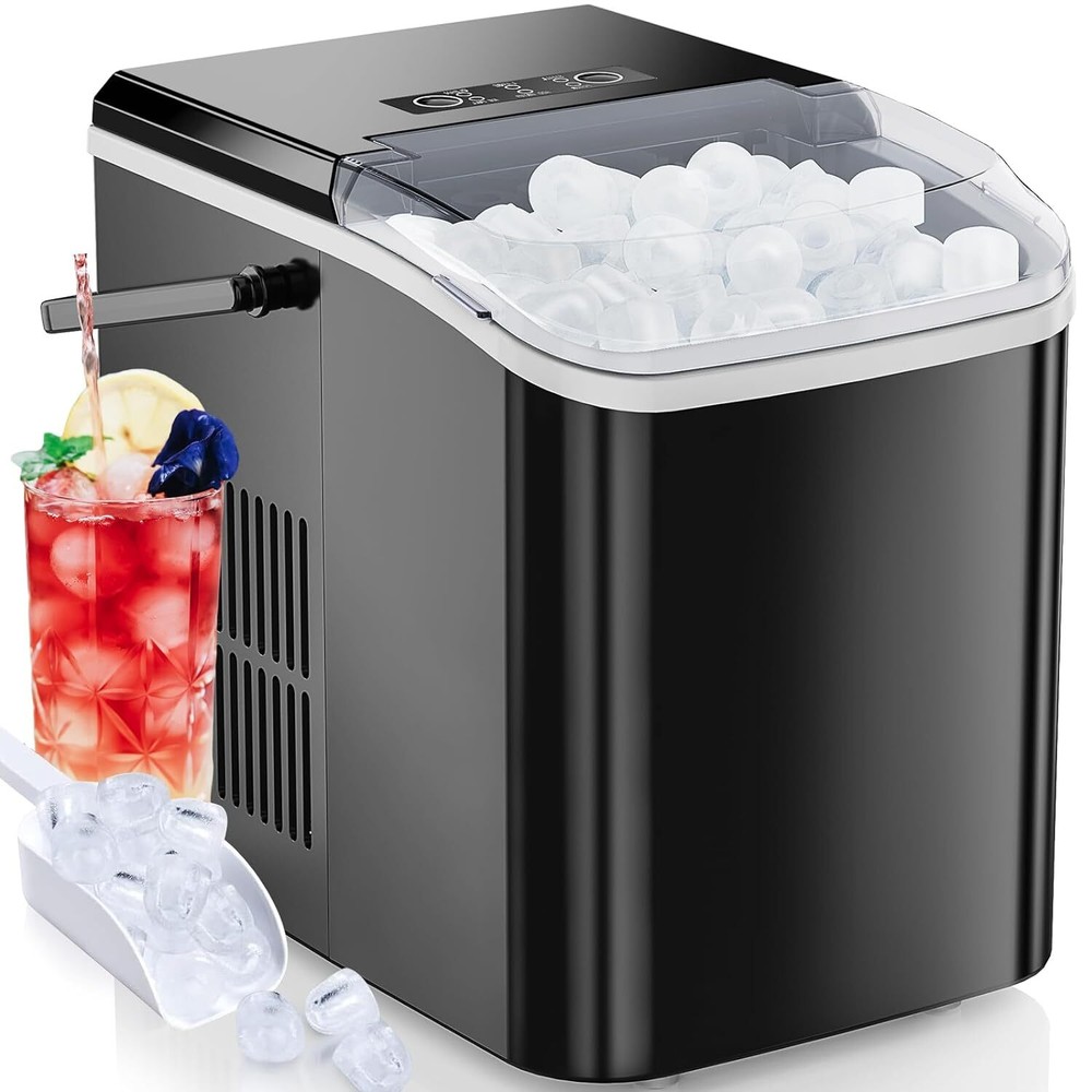 Portable Ice Makers Countertop with Self-cleaning Function Ready 9 Cube in 6 Min