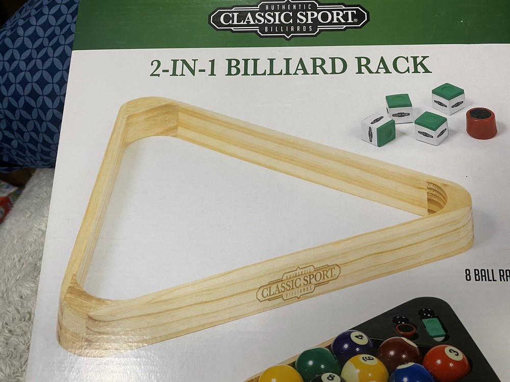 Classic Sport 2-in-1 Solid Wood Billiard Rack