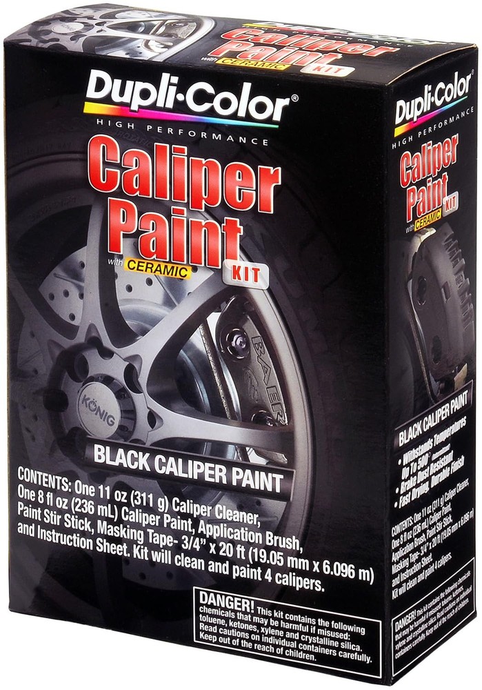 Gloss Black Brake Caliper Paint Kit - Single Application for Durable Finish