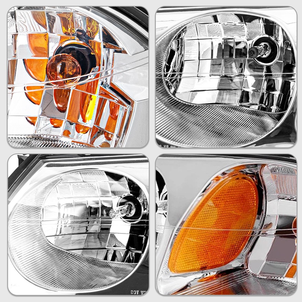 For 2000-2005 Chevy Impala Headlights Replacement Headlamps Pair Left+Right