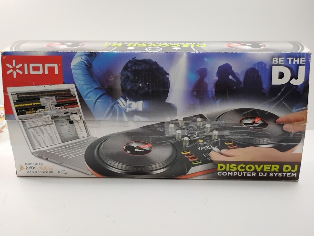 Ion Audio ICUE3 Discover DJ System USB Interface Black/Red for Computer Transfer