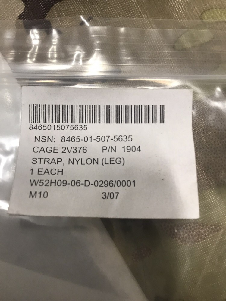 USMC Coyote Nylon Leg Strap NOS
