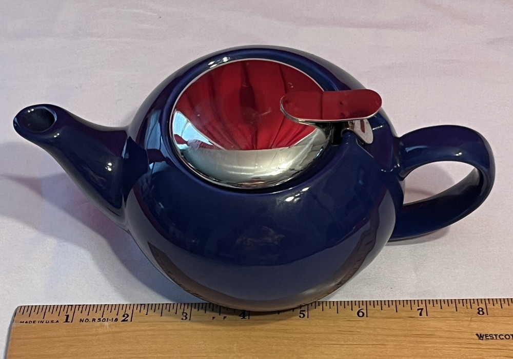 Certified International Colbalt Blue Teapot