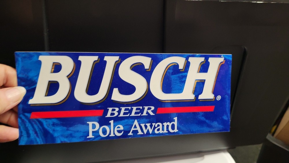 Busch Beer POLE AWARD   Sticker / Decal