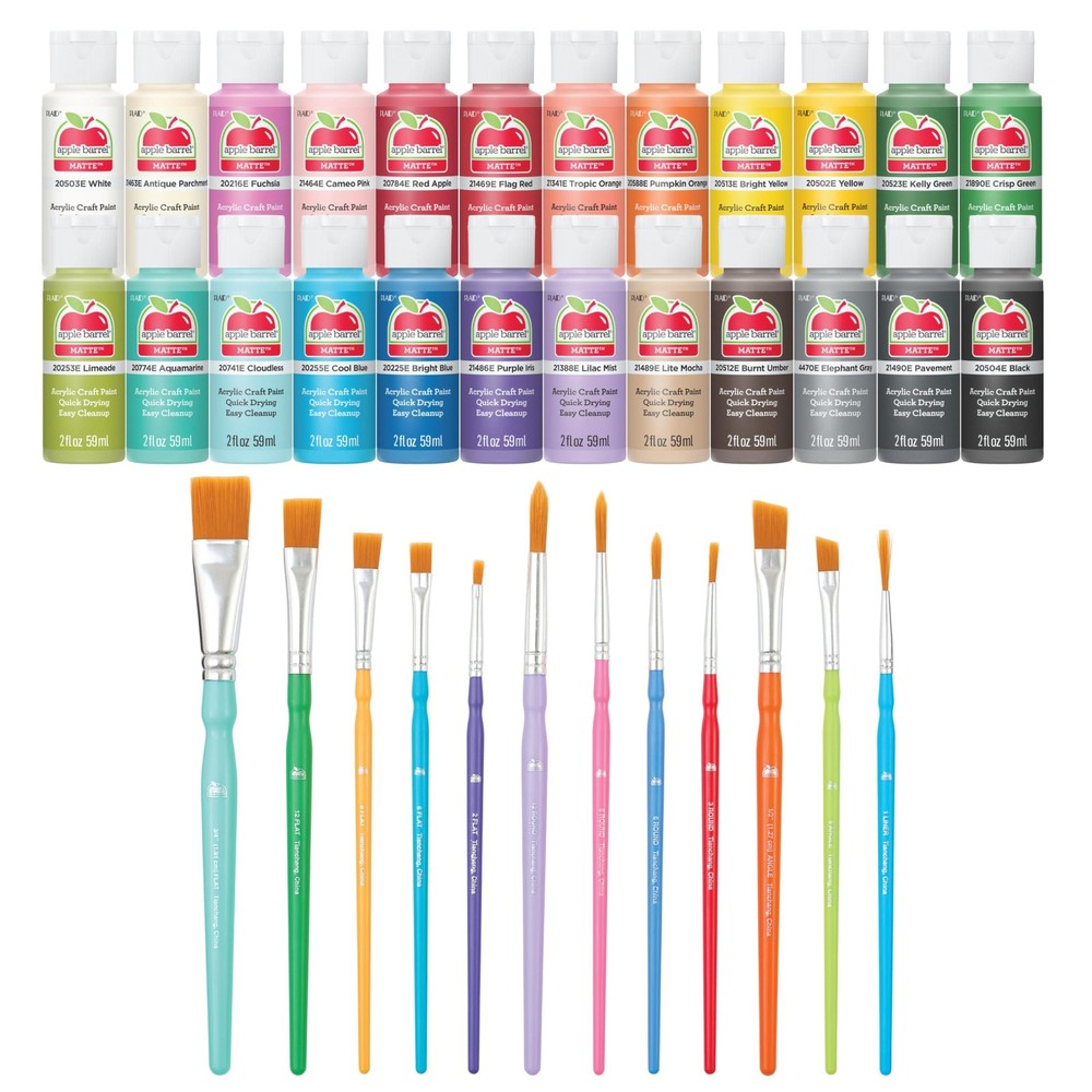 Acrylic Craft Paint Kit, Matte Finish, 36 pc