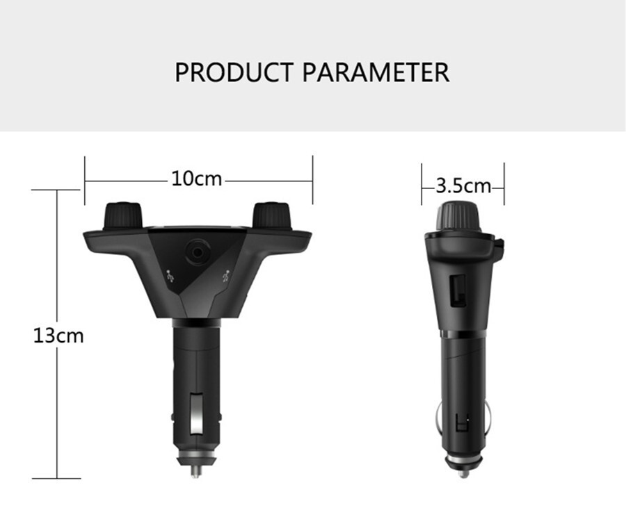 Wireless Bluetooth FM Transmitter Car Stereo Audio MP3 AUX Adapter USB Charger