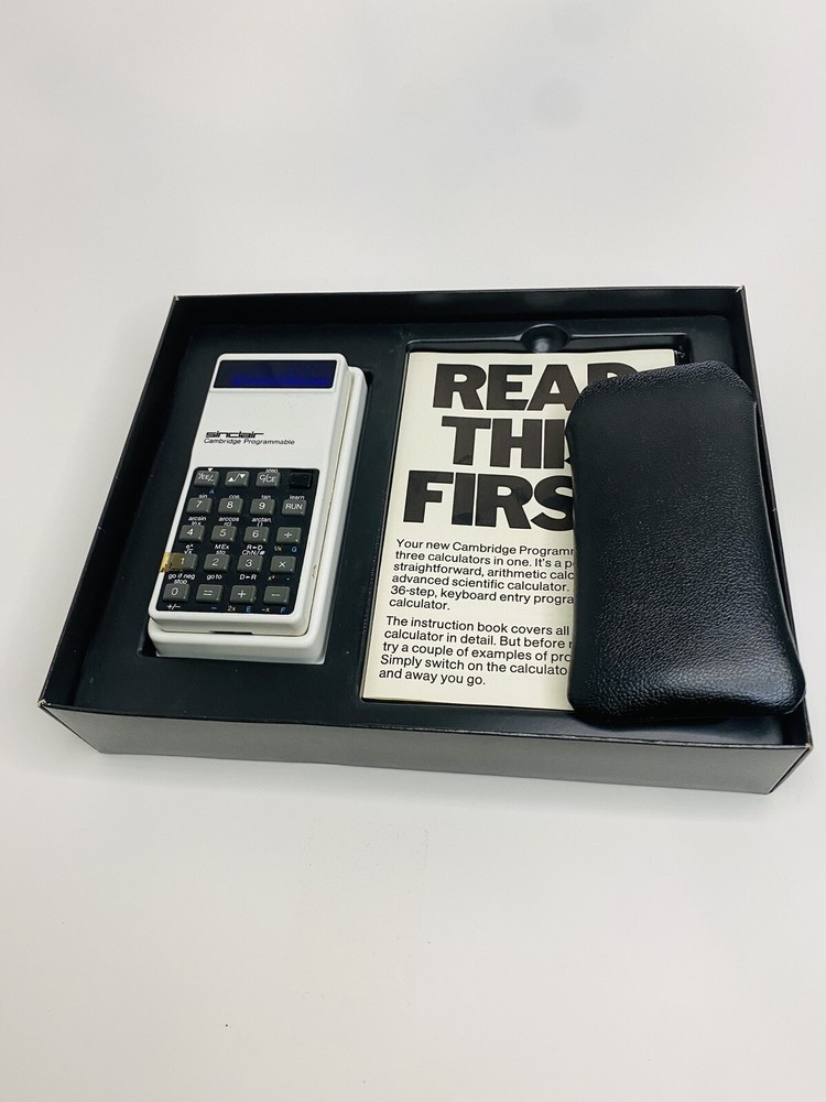 Sinclair Cambridge Programmable Calculator,Box ,Manual,1977. MINT