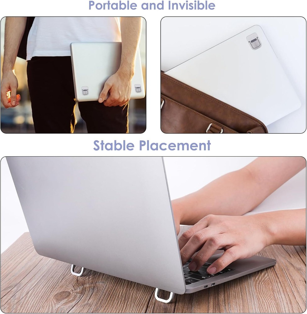 Giantree 2 Pcs Mini Computer Keyboard Stand for Desk, Portable Silver