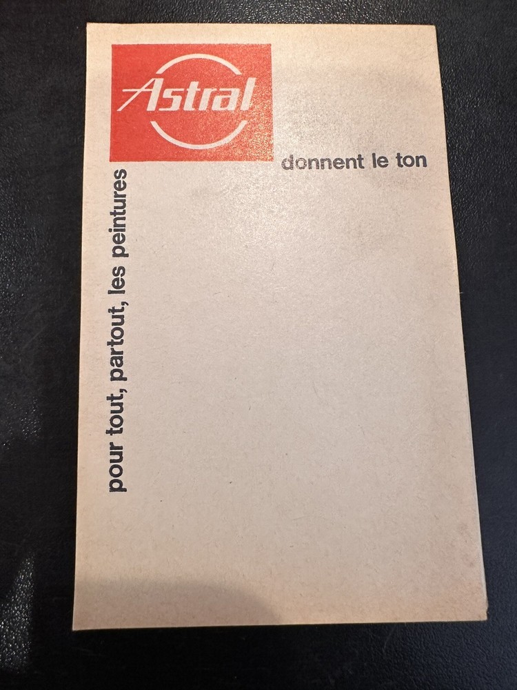 Rare Small Advertising Notebook Notepad Astral Painting