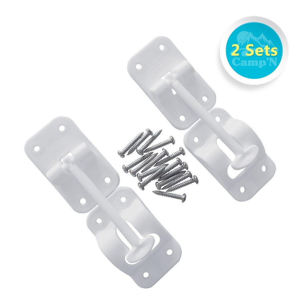 3.5 " T-Style Door Catch Latch Holder RV Camper Trailer Cargo Hatch 2 PC Camp'N