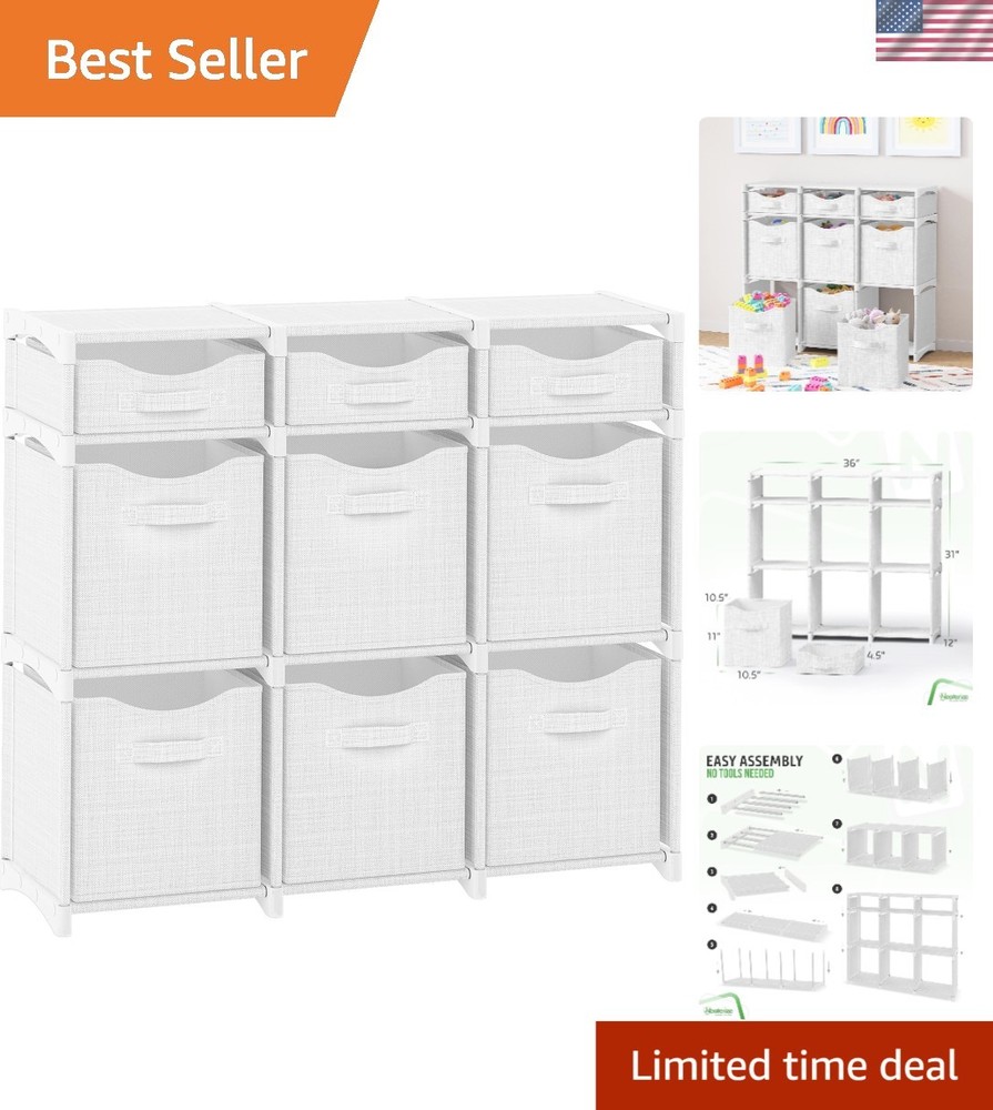 Multi-Functional Closet Organizer with 9 Storage Cubes – Easy Assembly Design