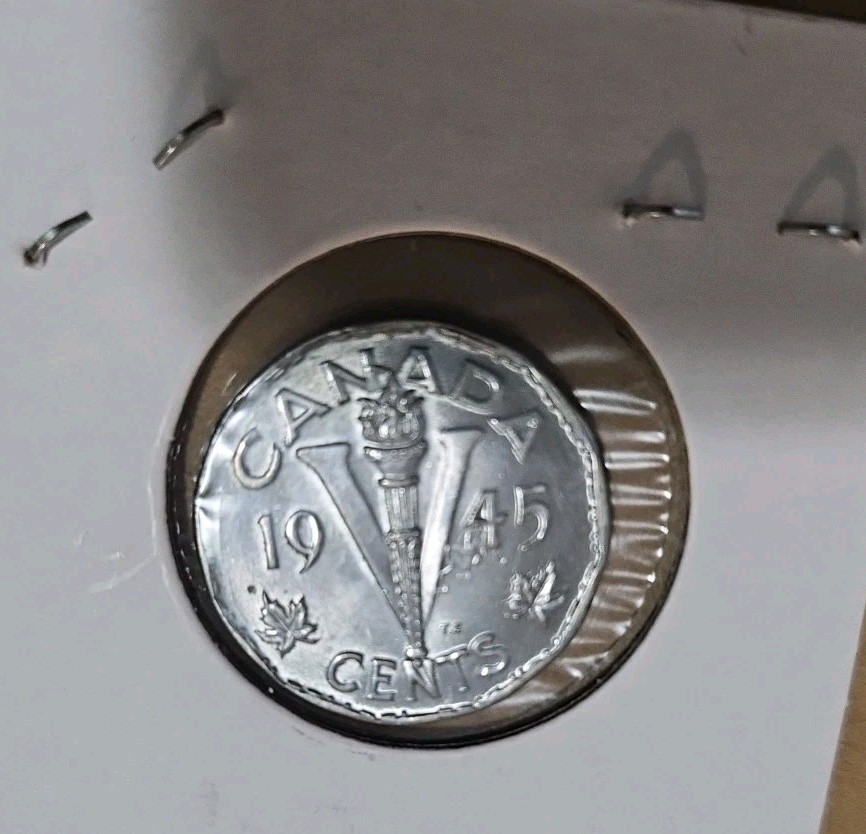 1945 Canada 5 cent George VI nickel Nm