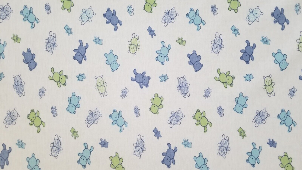 3 pc Carter's Classics Bear Baby Nursery Crib Bedding Set NIP
