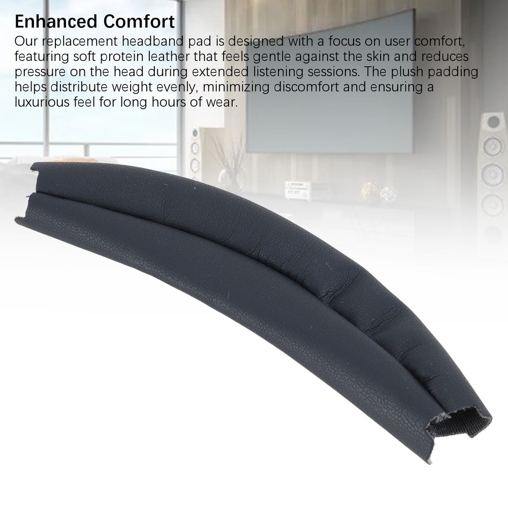 2PCS Replacement Headband Pad Protein Leather High Elasticity Headband Cush Part