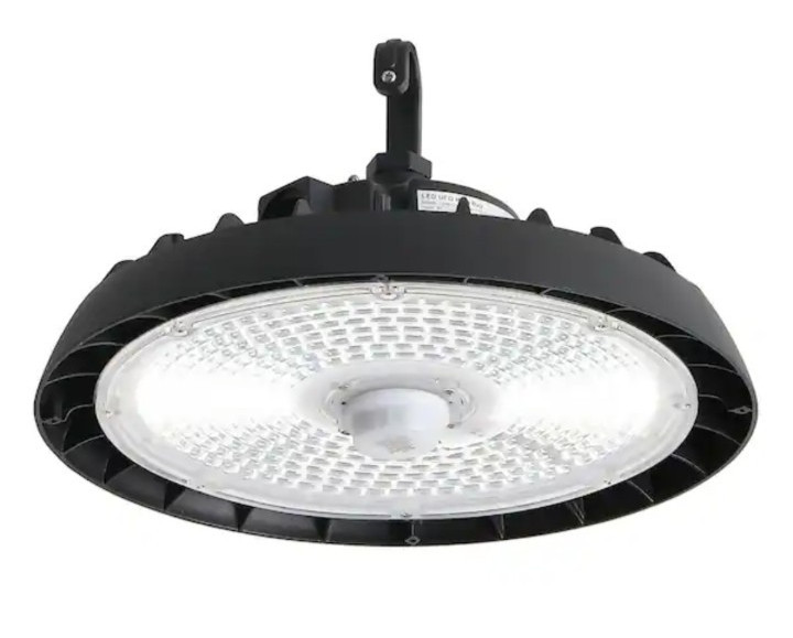 Jonathan Y 200-Watt LED Indoor/Outdoor Motion Sensor Black High Bay Light