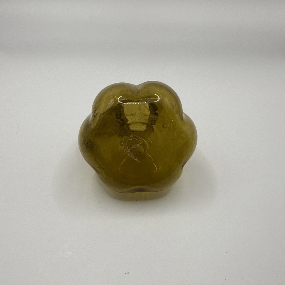 Small Amber Hand Blown Pitcher