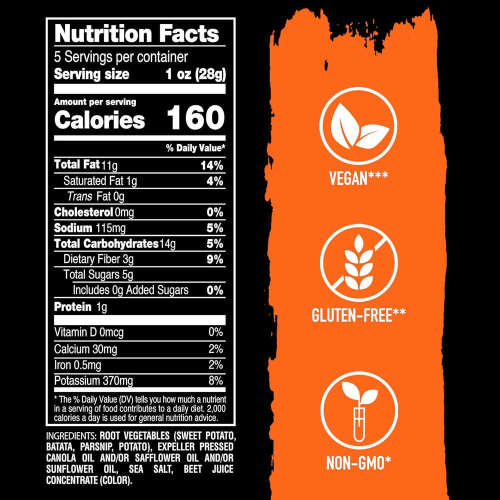 Vegetable Chips, Original Vegetable Chips with Sea Salt, 5 Oz