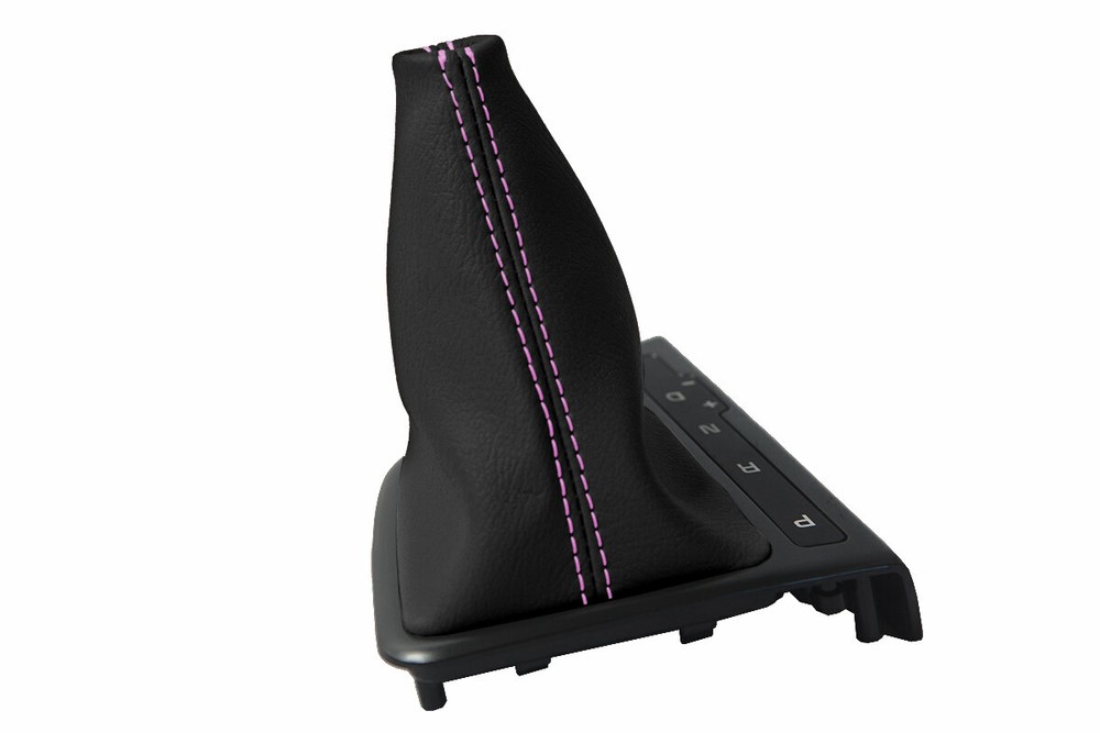 Automatic Shift Boot Cover Leather for Kia Optima 2011-2015 Black Pink Stitch