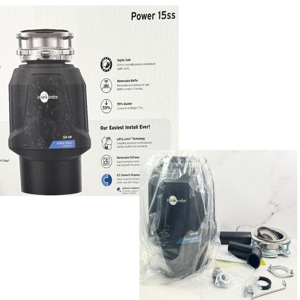 ⚓New/Open Box - InSinkErator Power Series Power 15ss 3/4hp Garbage Disposal⚓