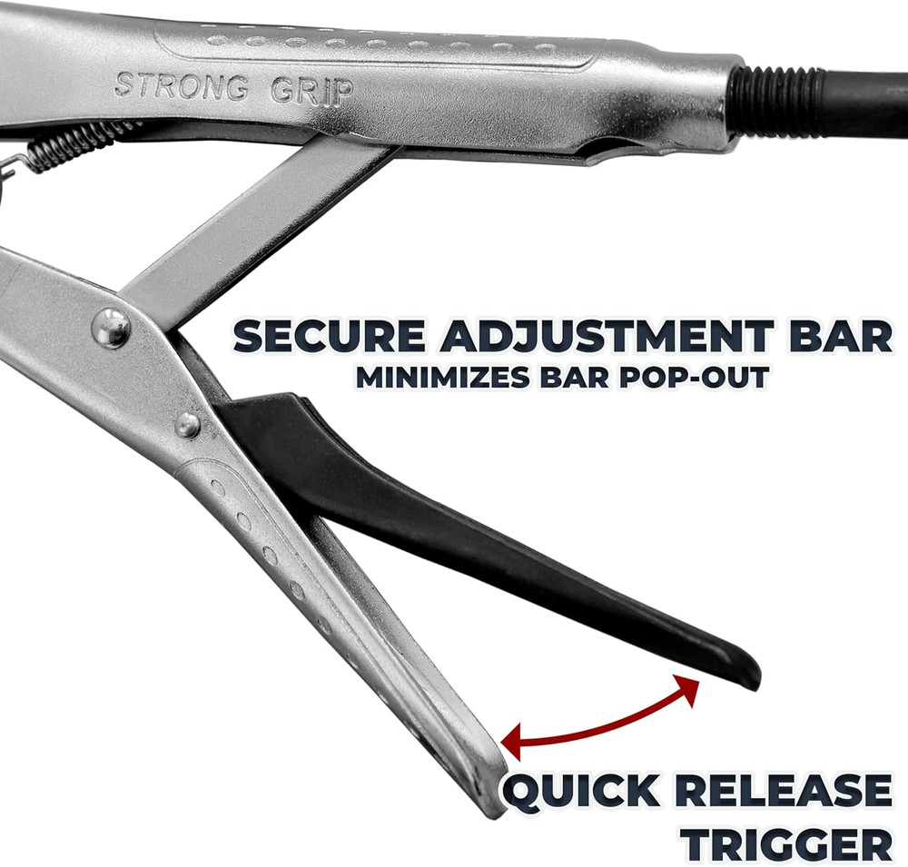 Versatile Adjustable Pipe Alignment Pliers with 48" Chain & Stainless Contacts