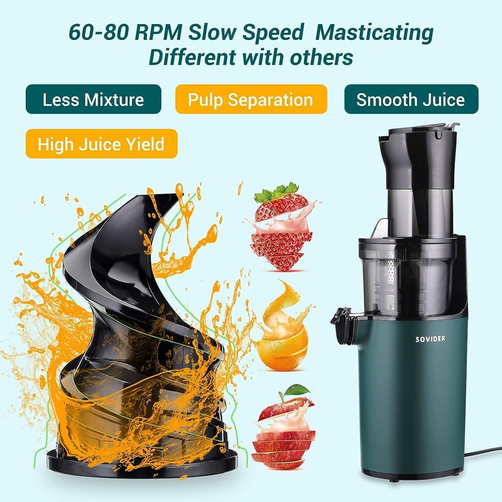 Slow Juicer Machine Masticating Cold Press Juicers Squeezer Vegetable Processor