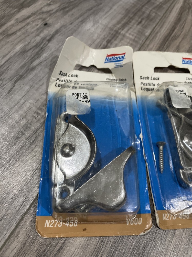 2x National Hardware Sash Lock Antique chrome Finish