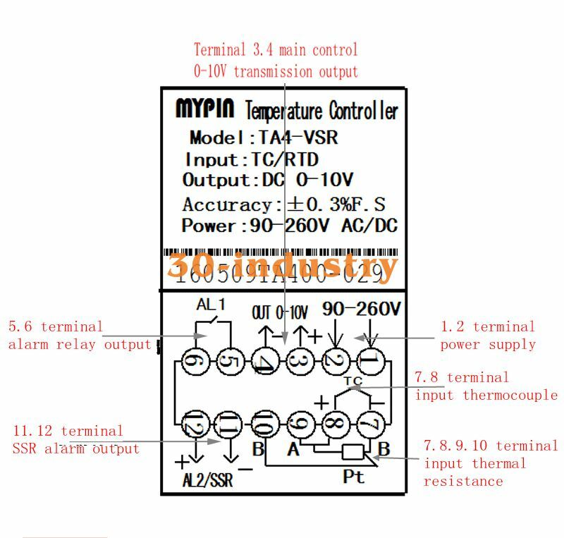 MYPIN TA4-VSR PID Temperature Controller 90-260V 1PC Ship Fast