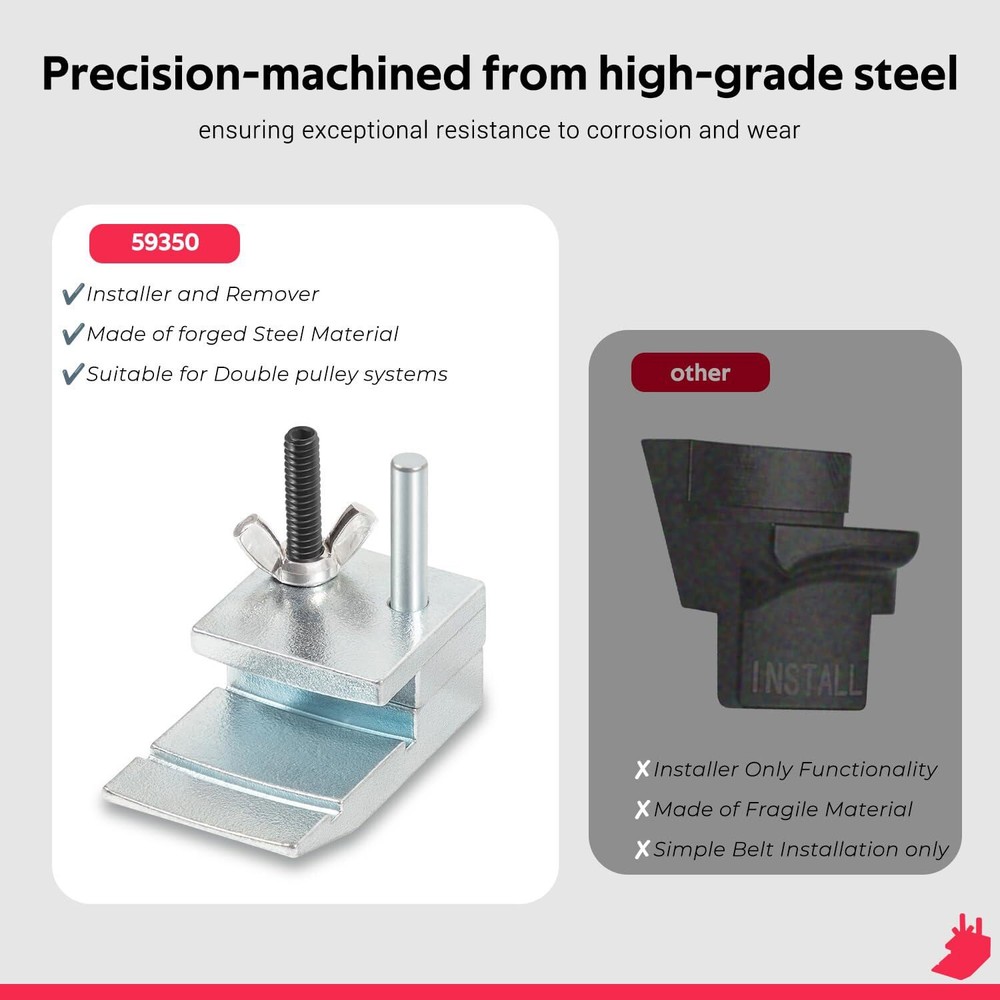 59350 Stretch Belt Installer Tool for Extra Deep Double Pulleys