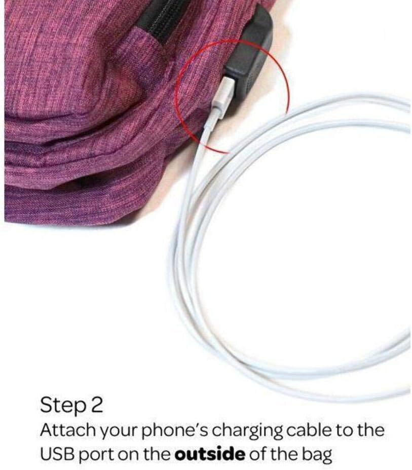 NuPouch Daypack Anti-Theft Backpack Large Plum.