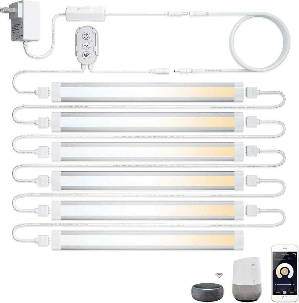 Smart Under Cabinet Lighting App, Alexa & Google Compatible Cabinet Lights – ...
