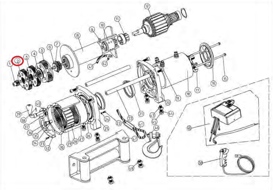 Smittybilt 97281-02 Gear Carrier  Input for XRC8 Winch