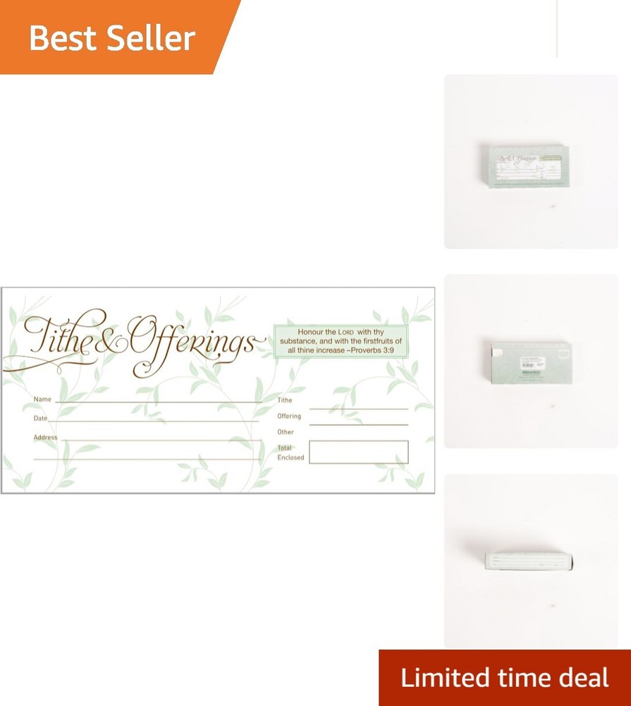 Rectangular Gummed Offering Envelopes | 52-Pack | Perfect for Church Services