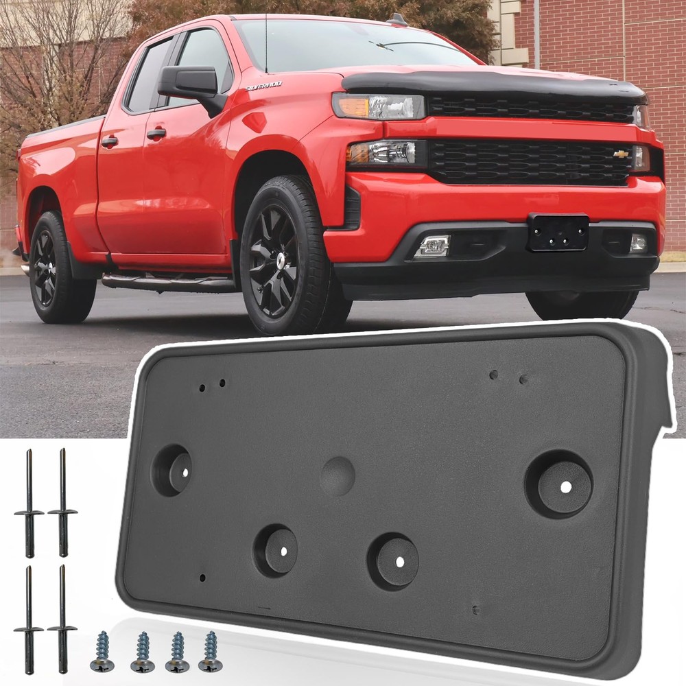 Front License Plate Frame for Chevy Silverado 1500 2019 2020 2021 2022 Front ...