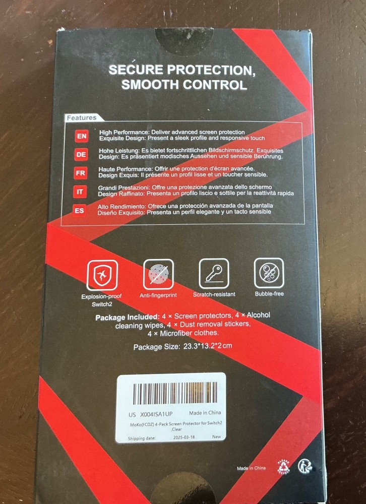 4 Pack Tempered Glass Screen Protector For Nintendo Switch 2