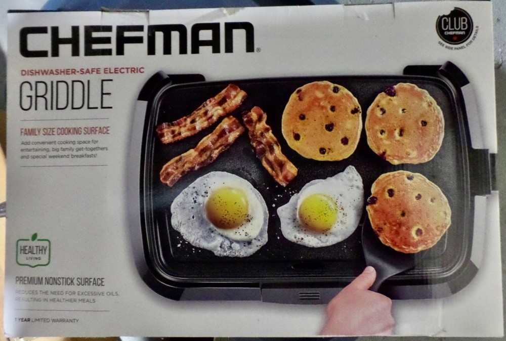 Chefman Electric Griddle w/ Removable Temperature Control, dish washer safe