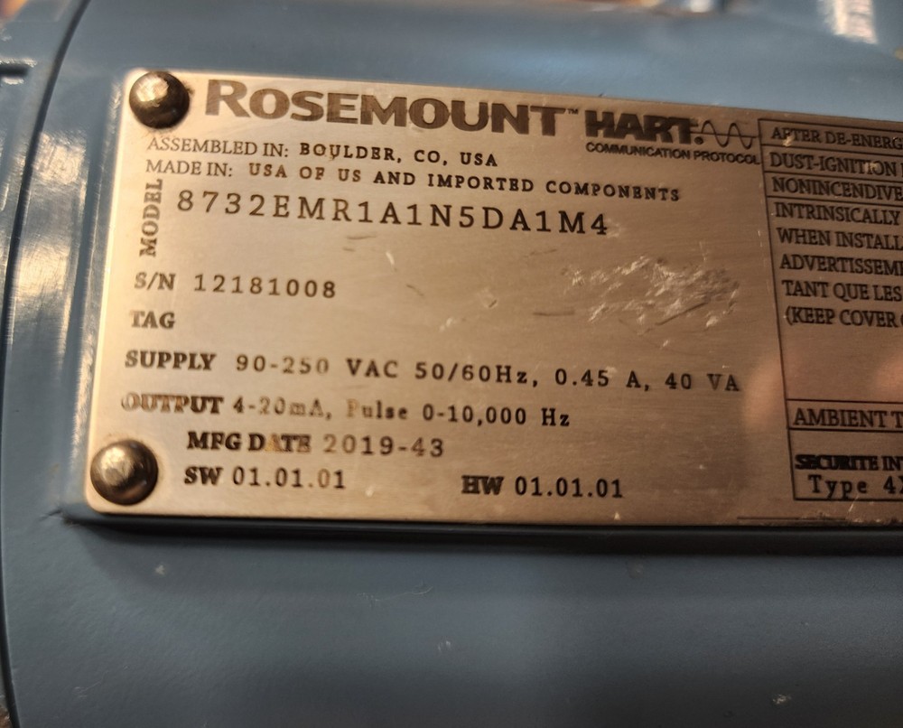 ROSEMOUNT 8732EMR1A1N5DA1M4 TRANSMITTER