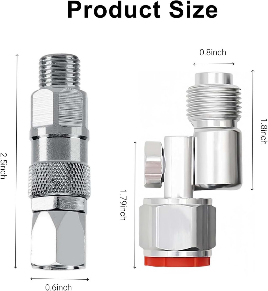 Stainless Steel Sprayer Joint 1/4" & 7/8" Thread for Graco Paint Sprayers