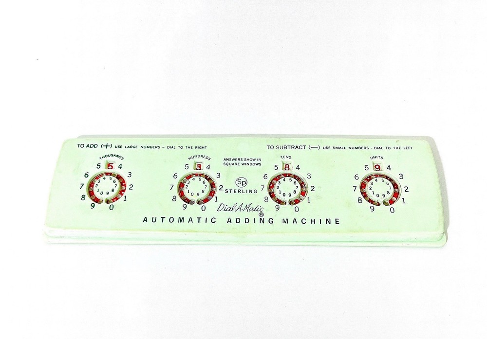 Sterling Dial-A-Matic Automatic Adding Machine Vintage No. 565