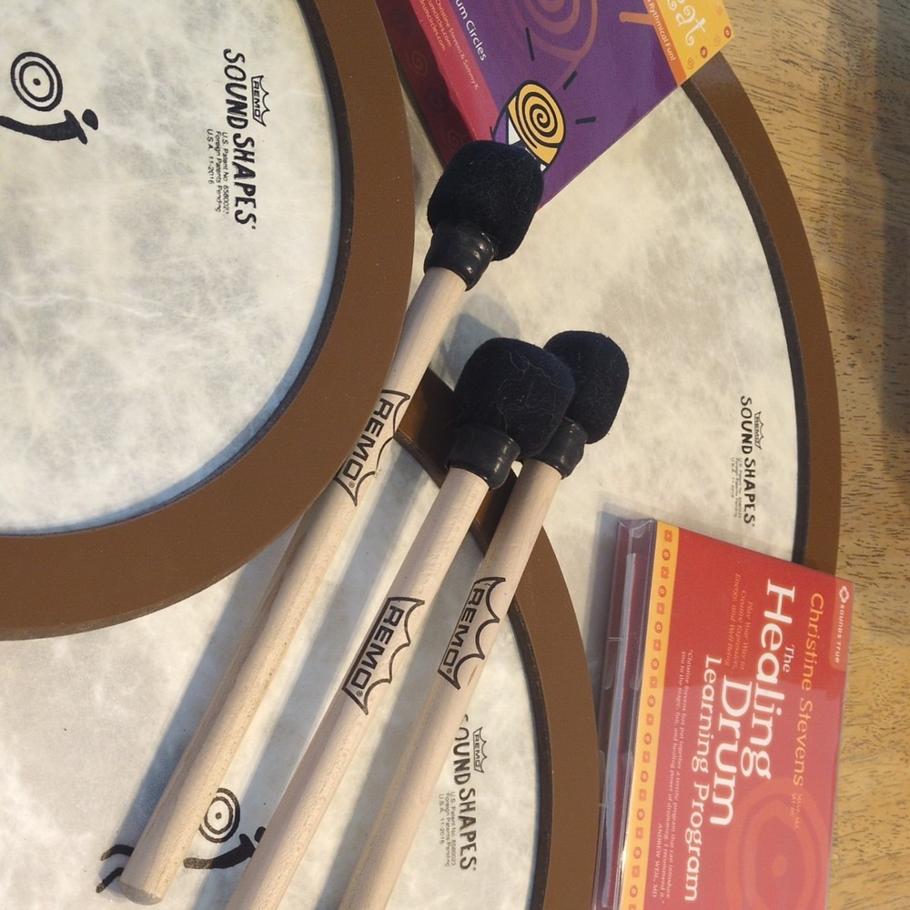 Remo Sound Shapes Frame Drum Set with Mallets and Learning Program