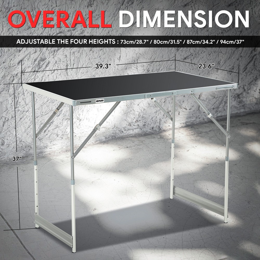 [3Pcs] 4-Level Adjustable Height Multi-Purpose Folding Work Table Workbench