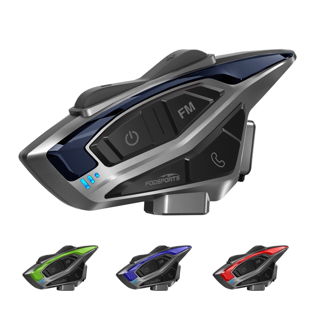 T6 Motorcycle Bluetooth Headset Helmet Intercom 2-Way 1000m Communication +Shell