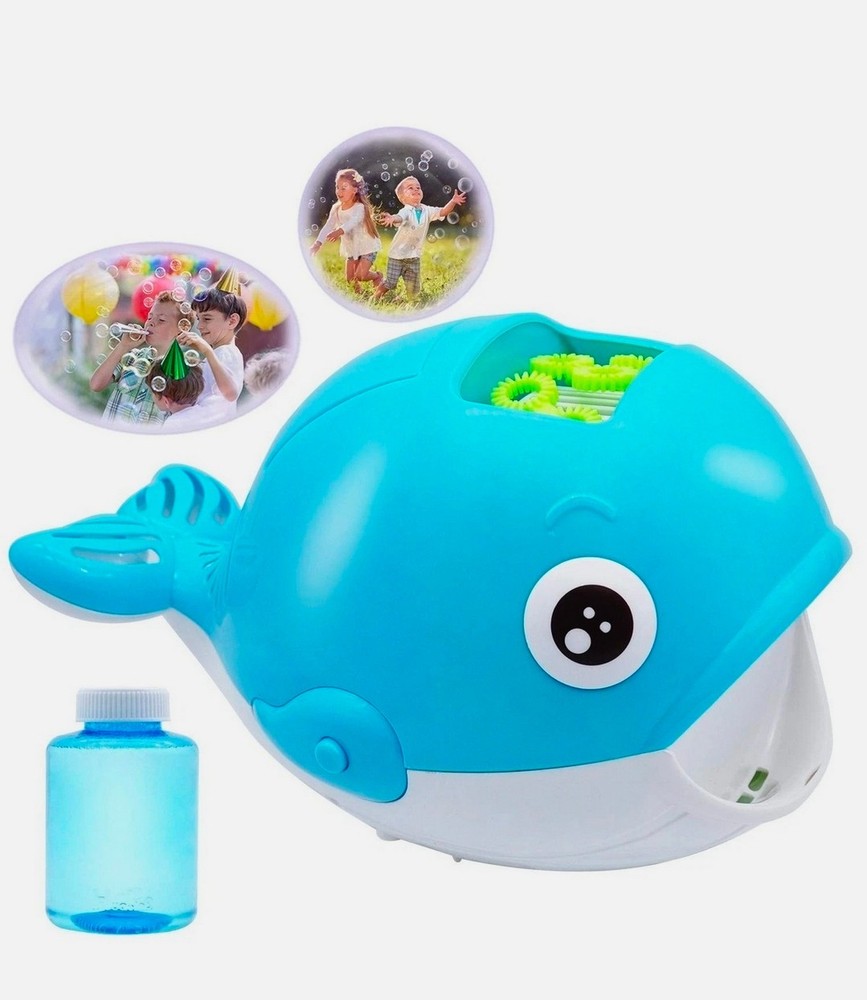JOYIN Blue Whale Automatic Bubble Blower Machine Maker 3.5 oz Solution Included