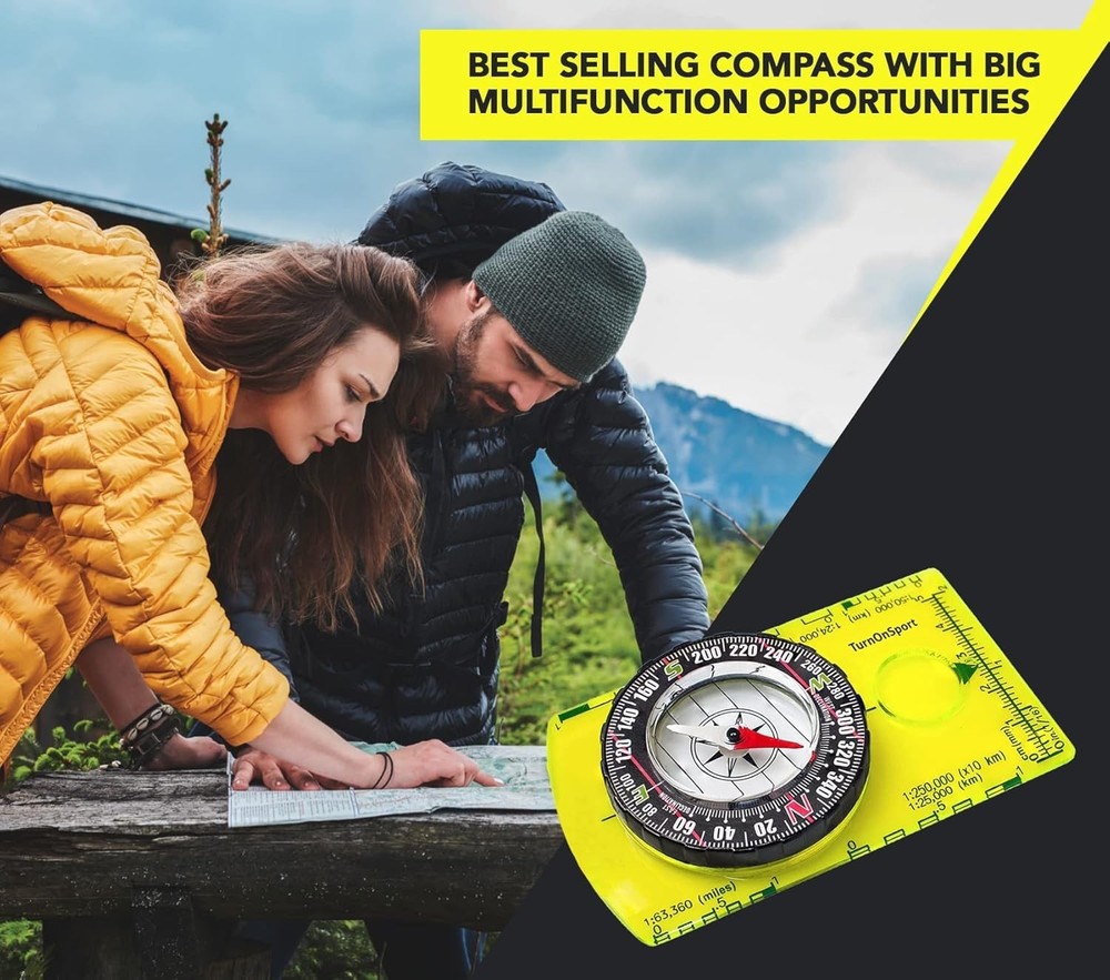 Orienteering Compass - Advanced Scout Compass for Hiking, Camping, and Backpa...