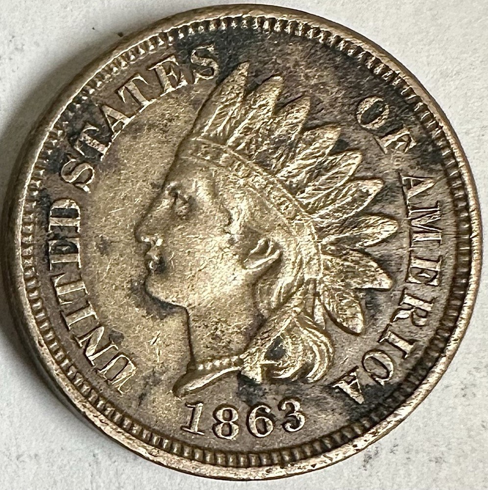 1863 INDIAN HEAD CENT COPPER NICKEL