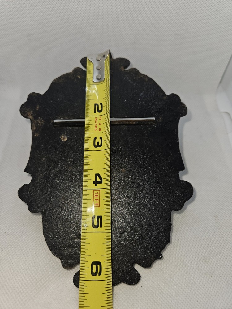 Wilton Matchbox Holder Cast Iron Victorian Wall-Mounted